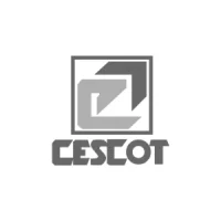 Logo ente di formazione Cescot Emilia-Romagna in bianco e nero