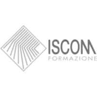 Logo Iscom formazione in bianco e nero